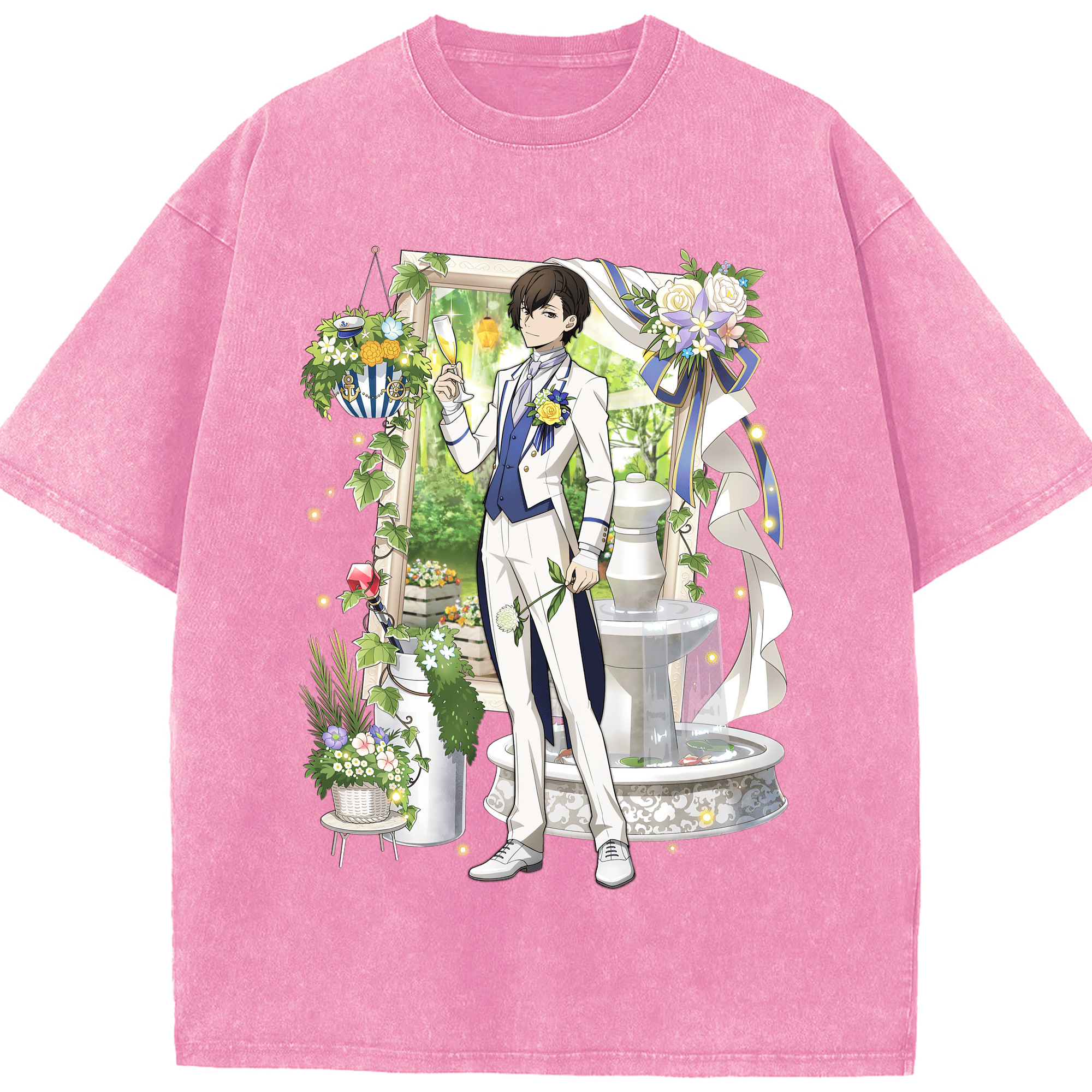 （画像用） 文豪ストレイドッグス Bungo Stray Dogs 綿100% ヴィンテージ風 半袖Tシャツ（フロントプリント）